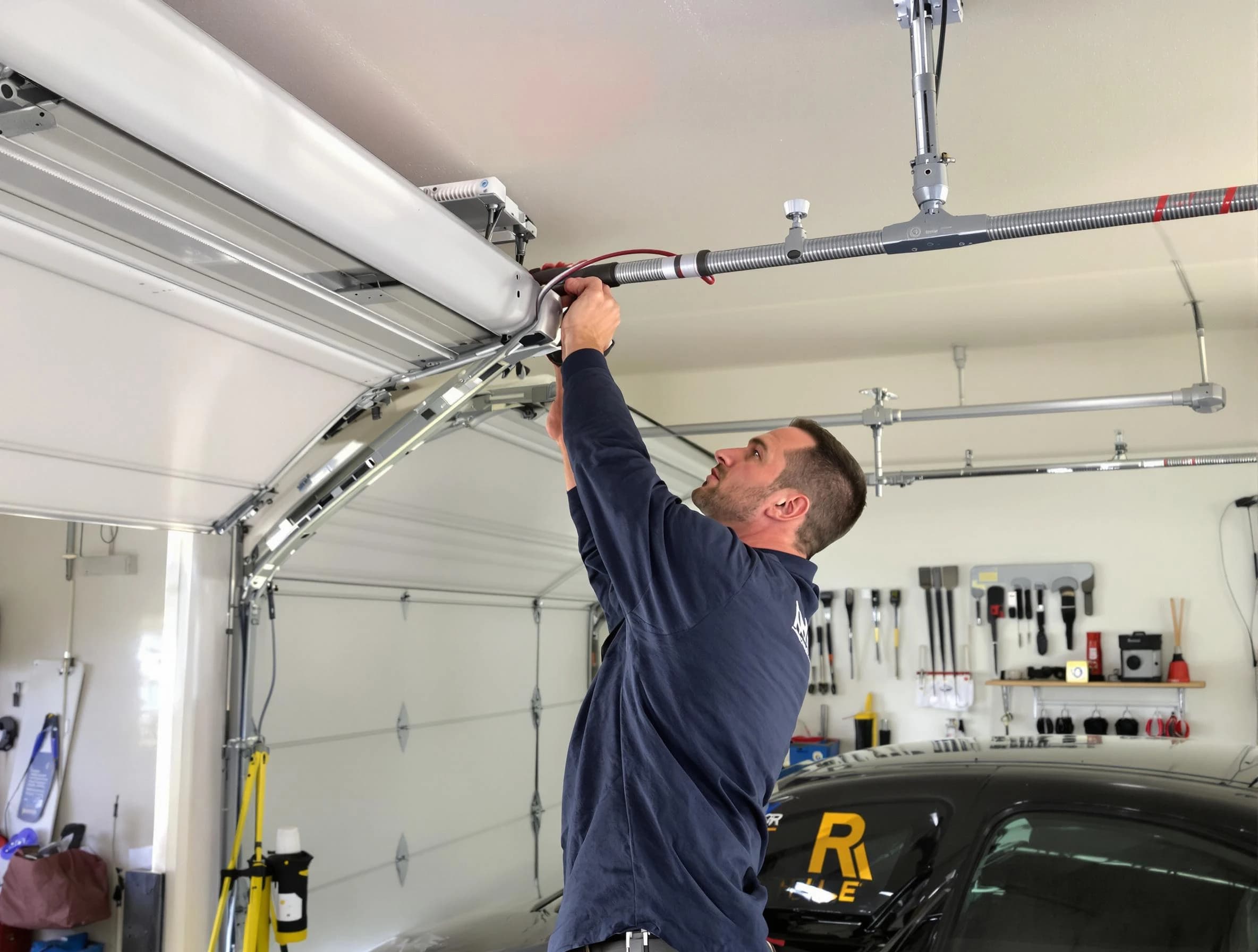 Lilburn Garage Door Repair technician performing garage door cable repair in Lilburn