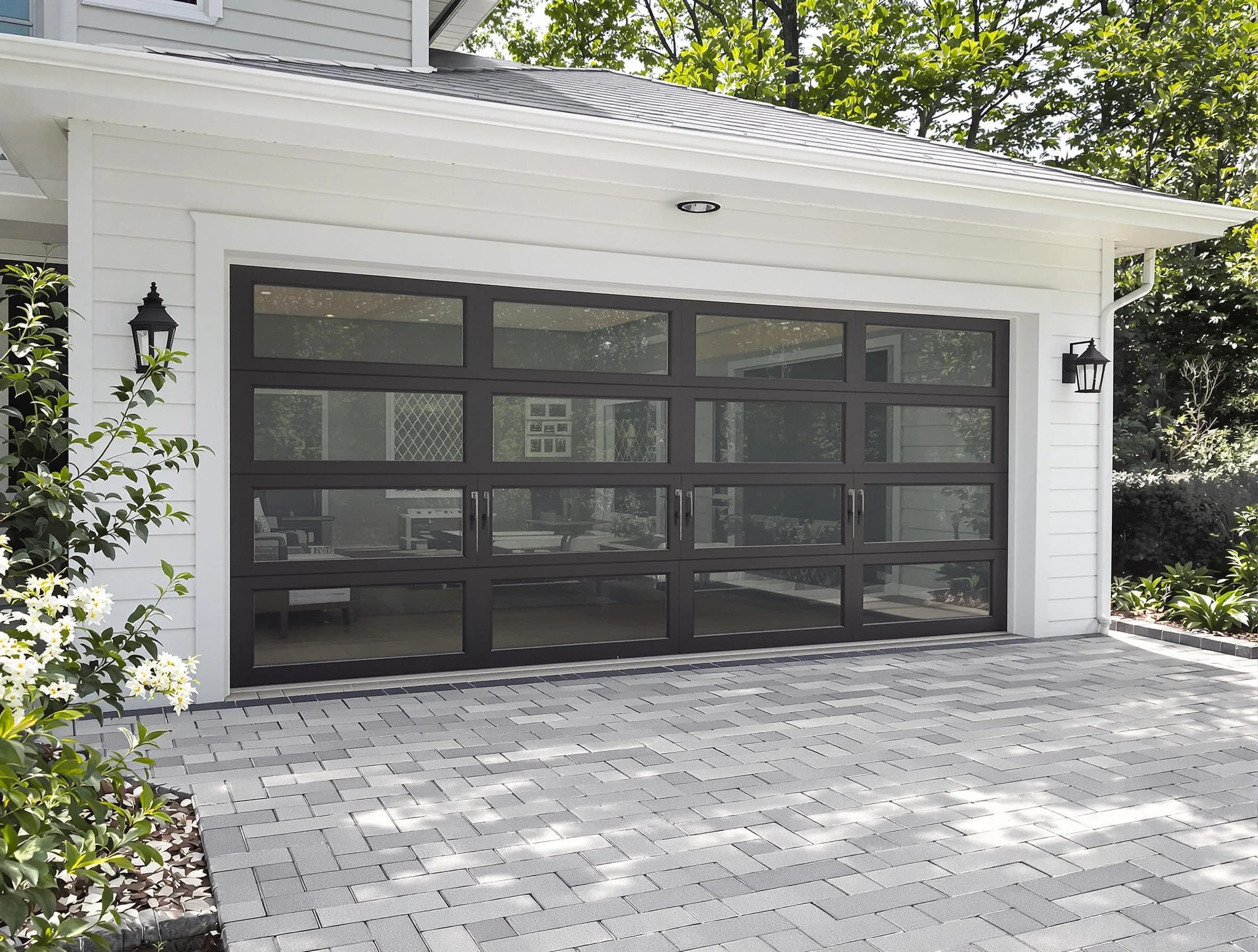 Lilburn Garage Door Repair design specialist presenting custom garage door options to Lilburn homeowner