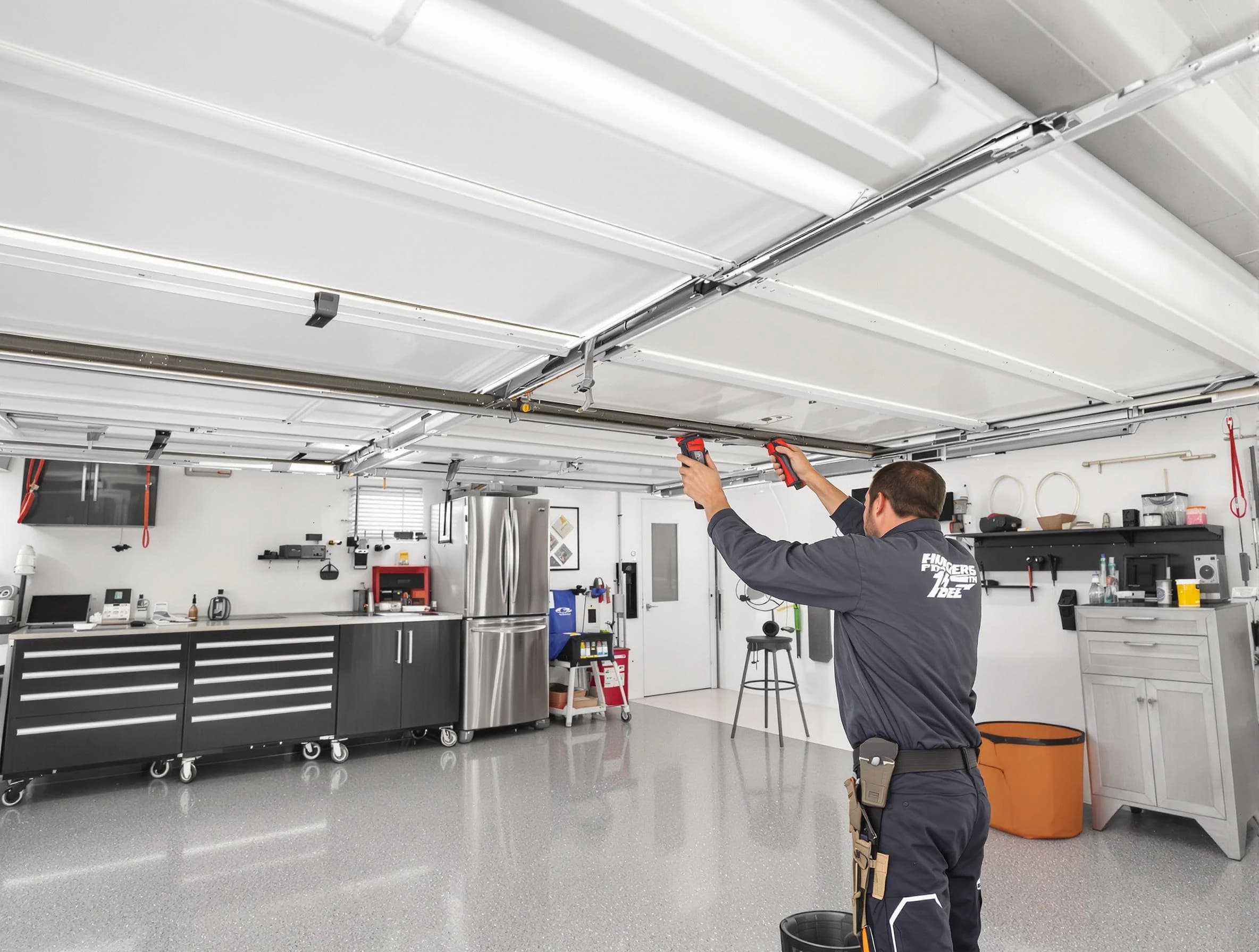 Overhead garage door repair service by Lilburn Garage Door Repair in Lilburn