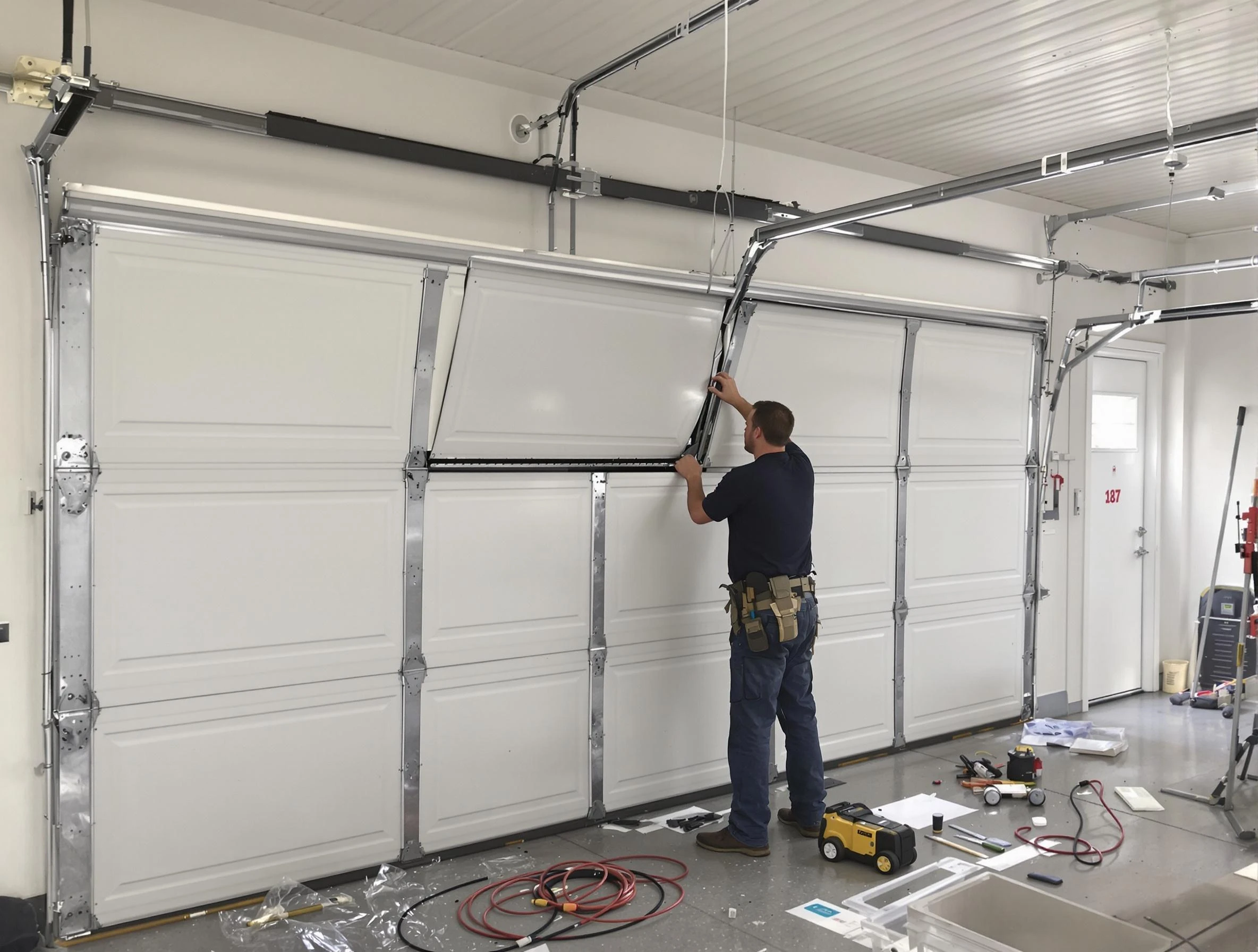 Garage Door Section Replacement in Lilburn