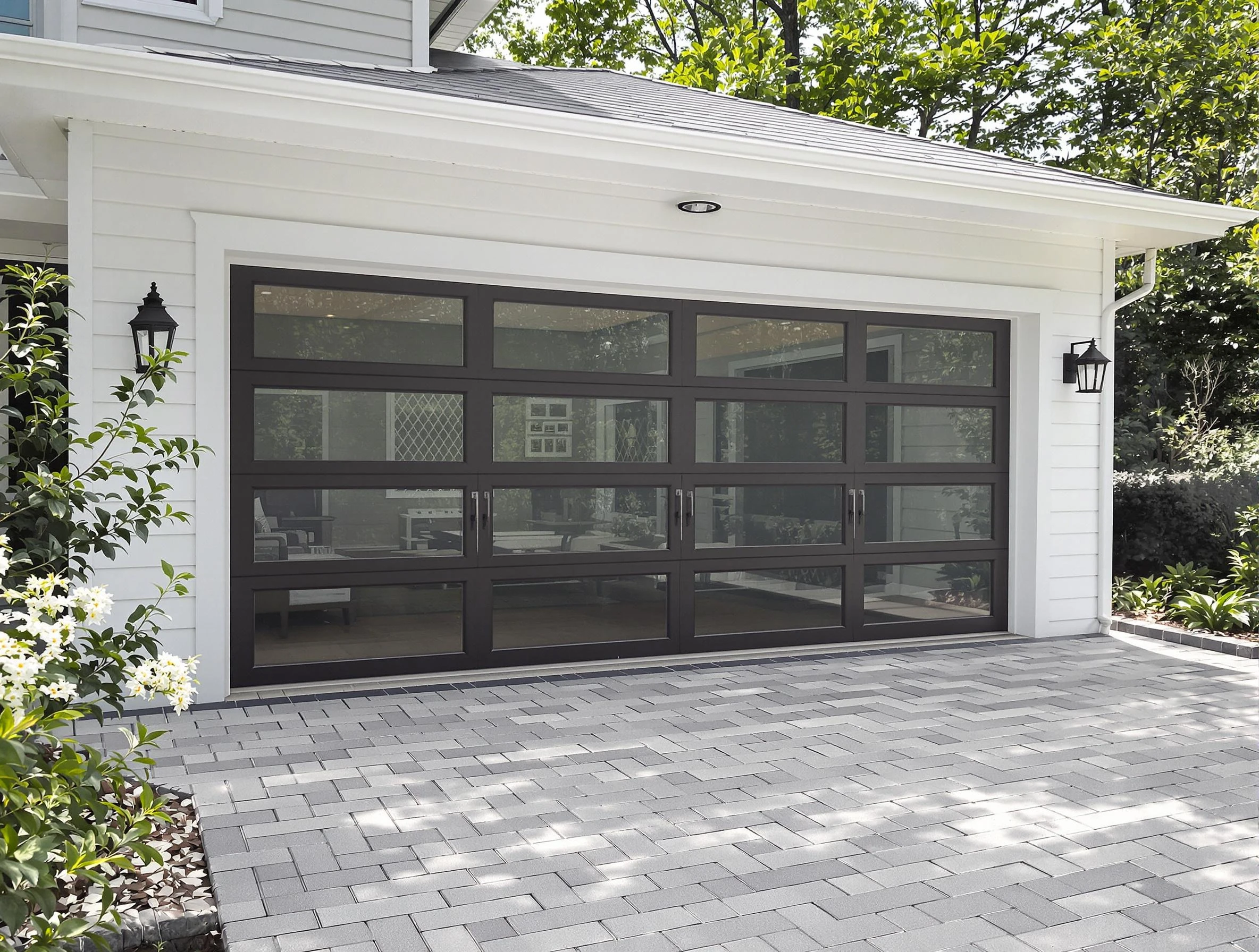 Lilburn Garage Door Repair design specialist presenting custom garage door options to Lilburn homeowner