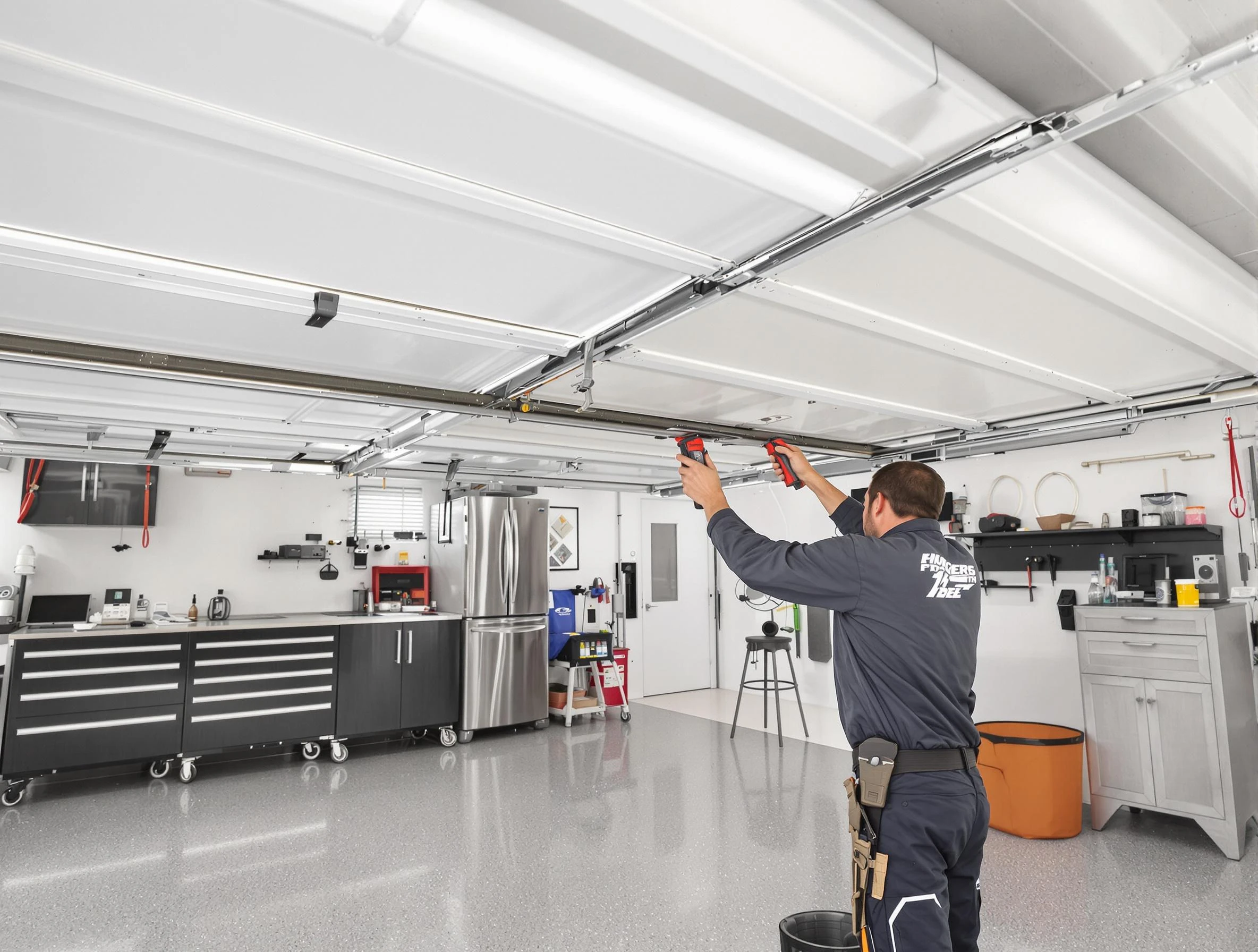Overhead garage door repair service by Lilburn Garage Door Repair in Lilburn